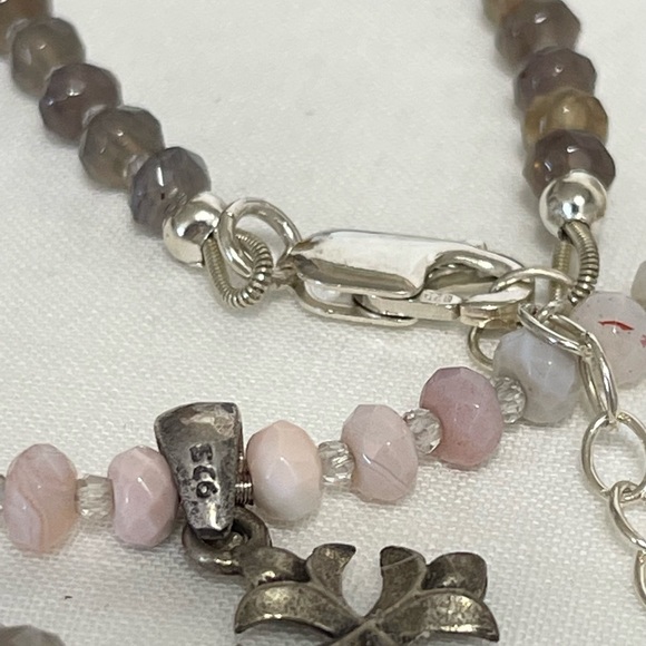 Agate and Silver Vermeil Cross necklace - Picture 4 of 5